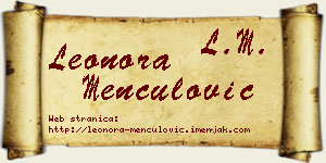 Leonora Menčulović vizit kartica